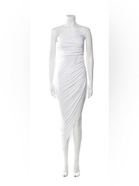 Norma Kamali Asymmetrical Knee-Length Dress – White (XS / US 2)